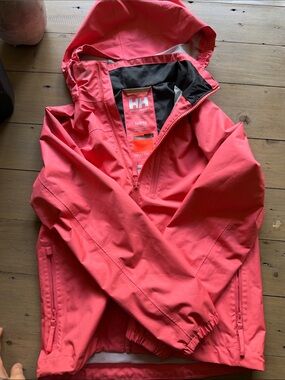 Helly Hansen Pink Coral Hooded Waterproof Jacket